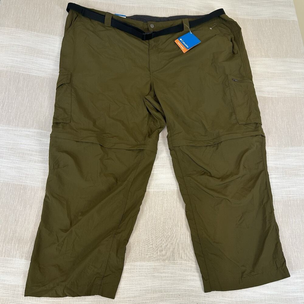 NEW Columbia Silver Ridge Convertible Pants Green‎ Sz 54x28 Omni Shade NWT